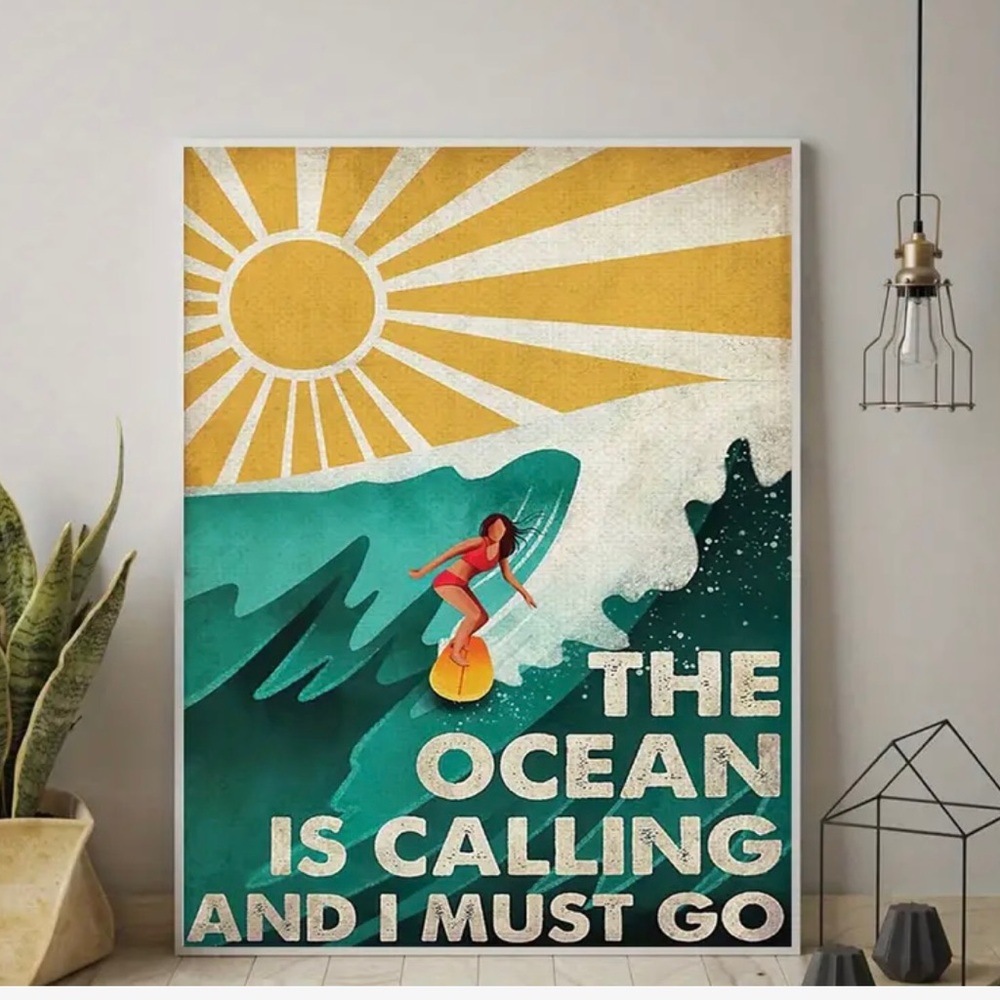 Canvas Wall Art Poster 15.7” x 23.6” Retro Look